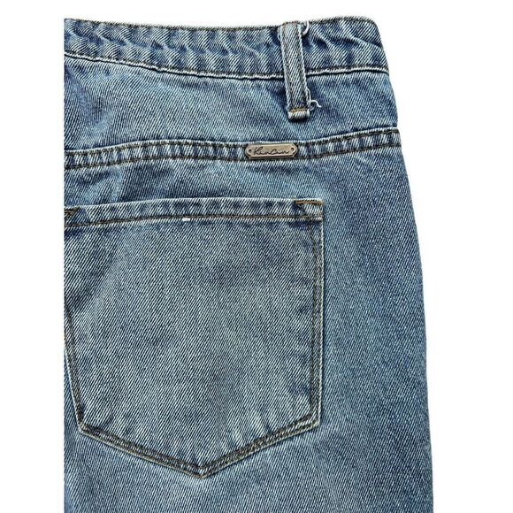 KanCan Women's Estilo Jeans‎ SZ 28 Denim Mid Rise cropped Leg Distressed Raw Hem - Picture 5 of 9